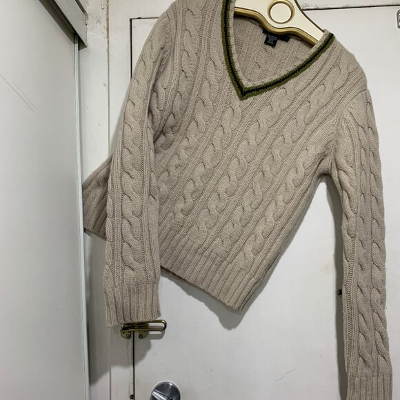 CLUB MONACO VINTAGE CABLE KNIT SOFT WOOL SWEATERS SIZE L - Picture 5 of 8